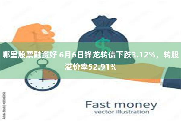 哪里股票融资好 6月6日锋龙转债下跌3.12%，转股溢价率52.91%