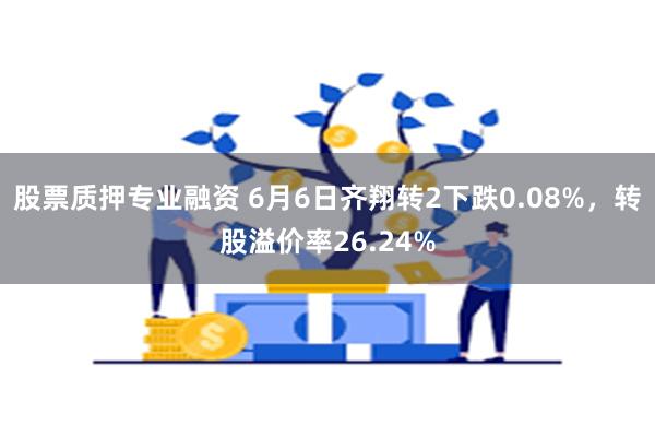 股票质押专业融资 6月6日齐翔转2下跌0.08%，转股溢价率26.24%