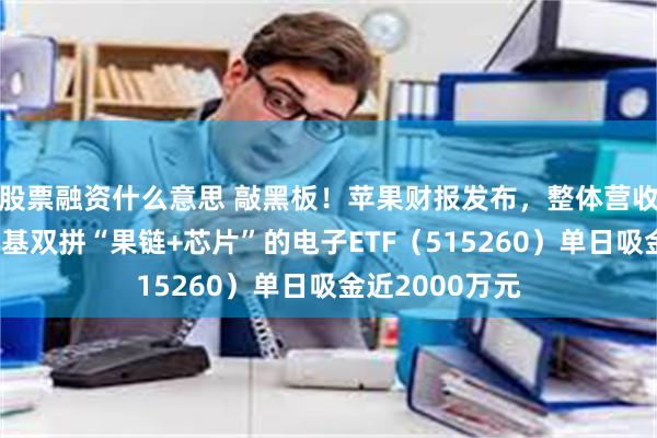 股票融资什么意思 敲黑板！苹果财报发布，整体营收好于预期！一基双拼“果链+芯片”的电子ETF（515260）单日吸金近2000万元