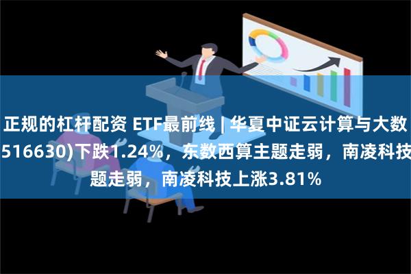 正规的杠杆配资 ETF最前线 | 华夏中证云计算与大数据主题ETF(516630)下跌1.24%，东数西算主题走弱，南凌科技上涨3.81%