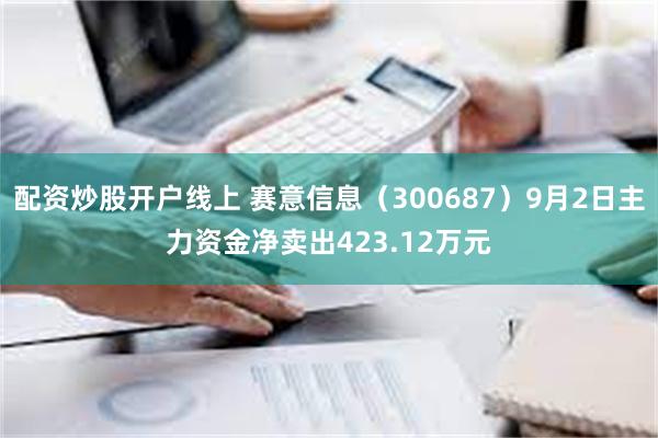 配资炒股开户线上 赛意信息（300687）9月2日主力资金净卖出423.12万元