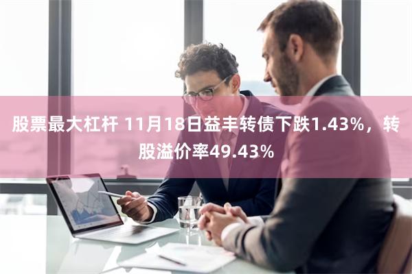 股票最大杠杆 11月18日益丰转债下跌1.43%，转股溢价率49.43%