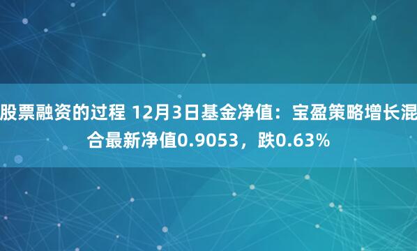 股票融资的过程 12月3日基金净值：宝盈策略增长混合最新净值0.9053，跌0.63%