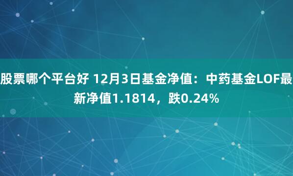 股票哪个平台好 12月3日基金净值：中药基金LOF最新净值1.1814，跌0.24%